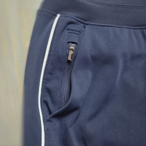 Athleta Navy Joggers XS Stripe Zip Pocket Athletic Pants - Picture 4 of 10